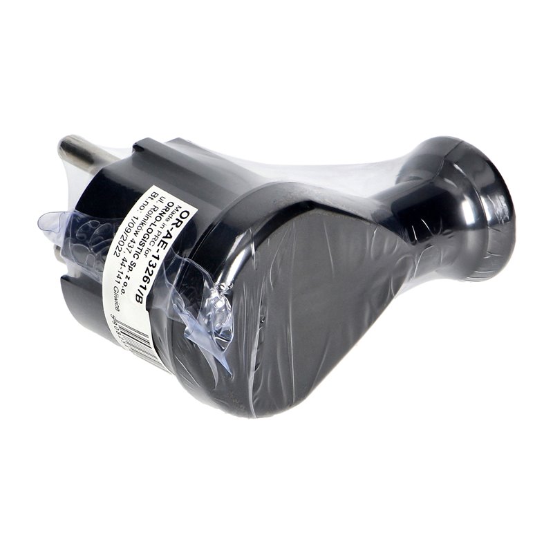 WTYCZKA KĄTOWA 2P+Z, UNI-SCHUKO, CZARNY ORNO WTYCZKA KĄTOWA 2P+Z, UNI-SCHUKO, CZARNY ORNO