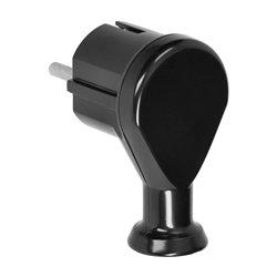 WTYCZKA KĄTOWA 2P+Z, UNI-SCHUKO, CZARNY ORNO WTYCZKA KĄTOWA 2P+Z, UNI-SCHUKO, CZARNY ORNO
