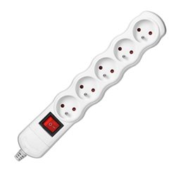 ROZGAŁĘŹNIK Z WYŁĄCZNIKIEM 5X2P+Z, BIAŁY ORNO ROZGAŁĘŹNIK Z WYŁĄCZNIKIEM 5X2P+Z, BIAŁY ORNO