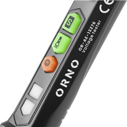 INDUKCYJNY TESTER NAPIĘCIA Z LATARKĄ, 12-1000V, AC/DC, CZARNY ORNO INDUKCYJNY TESTER NAPIĘCIA Z LATARKĄ, 12-1000V, AC/DC, CZARNY ORNO