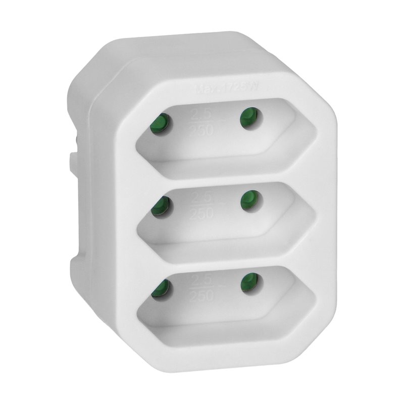 ROZGAŁĘŹNIK 3X2P EURO, BIAŁY ORNO ROZGAŁĘŹNIK 3X2P EURO, BIAŁY ORNO
