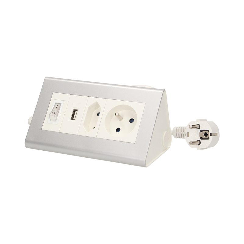 PRZEDŁUŻACZ BIURKOWY Z WYŁĄCZNIKIEM I ŁADOWARKĄ, 1X2P+Z, 1X2P/II, 1XUSB, PRZEWÓD 1,5M 3X1MM ORNO PRZEDŁUŻACZ BIURKOWY Z WYŁĄCZNIKIEM I ŁADOWARKĄ, 1X2P+Z, 1X2P/II, 1XUSB, PRZEWÓD 1,5M 3X1MM ORNO