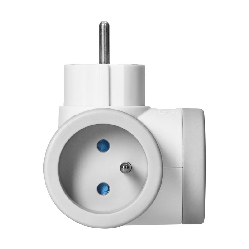 ROZGAŁĘŹNIK 2P+Z Z ŁADOWARKĄ 2XUSB, SZYBKIE ŁADOWANIE, BIAŁO-SZARY ORNO ROZGAŁĘŹNIK 2P+Z Z ŁADOWARKĄ 2XUSB, SZYBKIE ŁADOWANIE, BIAŁO-SZARY ORNO