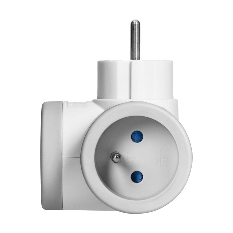 ROZGAŁĘŹNIK 2P+Z Z ŁADOWARKĄ 2XUSB, SZYBKIE ŁADOWANIE, BIAŁO-SZARY ORNO ROZGAŁĘŹNIK 2P+Z Z ŁADOWARKĄ 2XUSB, SZYBKIE ŁADOWANIE, BIAŁO-SZARY ORNO