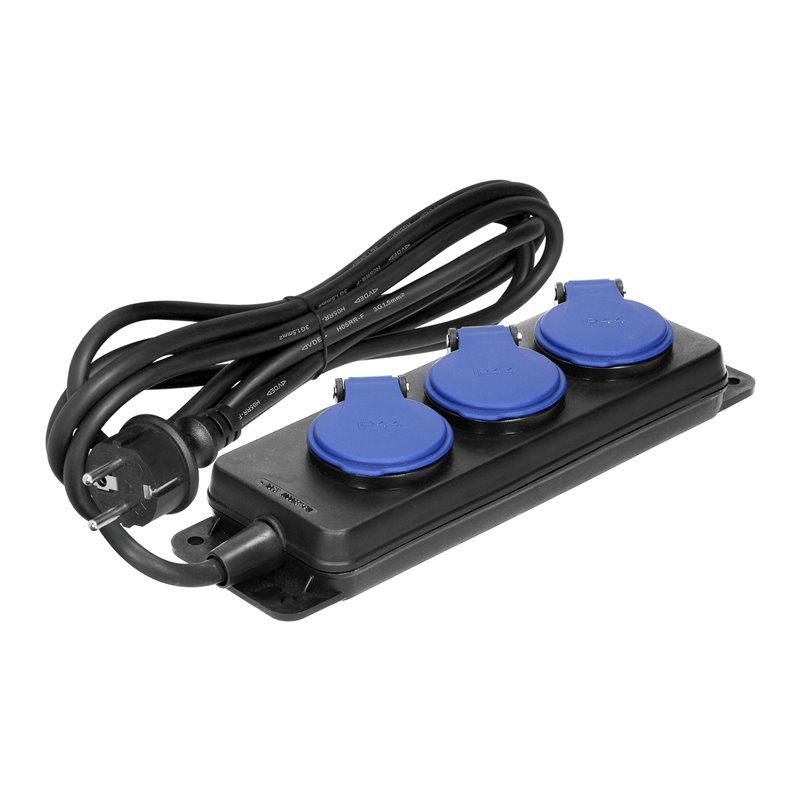 PRZEDŁUŻACZ WARSZTATOWY BRYZGOSZCZELNY IP44, 3 GNIAZDA 2P+Z IP44, PRZEWÓD GUMOWY, H05RR-F 3X1,5MM2, DŁUGOŚĆ 3M ORNO PRZEDŁUŻACZ WARSZTATOWY BRYZGOSZCZELNY IP44, 3 GNIAZDA 2P+Z IP44, PRZEWÓD GUMOWY, H05RR-F 3X1,5MM2, DŁUGOŚĆ 3M ORNO