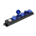PRZEDŁUŻACZ WARSZTATOWY BRYZGOSZCZELNY Z WYŁĄCZNIKIEM, 5 GNIAZD 2P+Z, IP44, SCHUKO PRZEWÓD GUMOWY, H05RR-F 3X1,5MM2, DŁUGOŚĆ 3M PRZEDŁUŻACZ WARSZTATOWY BRYZGOSZCZELNY Z WYŁĄCZNIKIEM, 5 GNIAZD 2P+Z, IP44, SCHUKO PRZEWÓD GUMOWY, H05RR-F 3X1,5MM2, DŁUGOŚĆ 3M