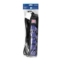 PRZEDŁUŻACZ WARSZTATOWY BRYZGOSZCZELNY Z WYŁĄCZNIKIEM, 5 GNIAZD 2P+Z, IP44, PRZEWÓD GUMOWY, H05RR-F 3X1,5MM2, DŁUGOŚĆ 3M ORNO PRZEDŁUŻACZ WARSZTATOWY BRYZGOSZCZELNY Z WYŁĄCZNIKIEM, 5 GNIAZD 2P+Z, IP44, PRZEWÓD GUMOWY, H05RR-F 3X1,5MM2, DŁUGOŚĆ 3M ORNO