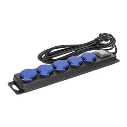 PRZEDŁUŻACZ WARSZTATOWY BRYZGOSZCZELNY Z WYŁĄCZNIKIEM, 5 GNIAZD 2P+Z, IP44, PRZEWÓD GUMOWY, H05RR-F 3X1,5MM2, DŁUGOŚĆ 3M ORNO PRZEDŁUŻACZ WARSZTATOWY BRYZGOSZCZELNY Z WYŁĄCZNIKIEM, 5 GNIAZD 2P+Z, IP44, PRZEWÓD GUMOWY, H05RR-F 3X1,5MM2, DŁUGOŚĆ 3M ORNO