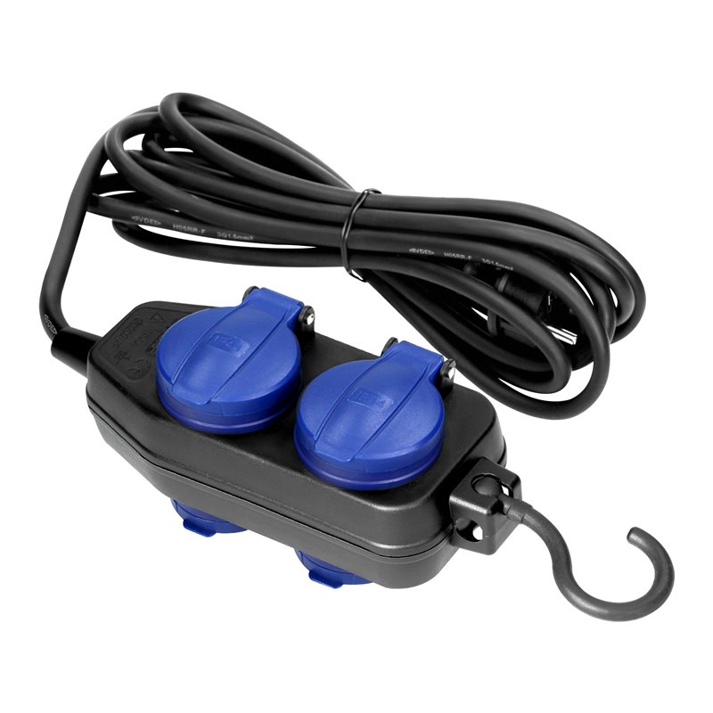 PRZEDŁUŻACZ WARSZTATOWY BRYZGOSZCZELNY IP44, 4 GNIAZDA (2+2) 2P+Z IP44, SCHUKO, PRZEWÓD GUMOWY, H05RR-F 3X1,5MM2, 10M ORNO PRZEDŁUŻACZ WARSZTATOWY BRYZGOSZCZELNY IP44, 4 GNIAZDA (2+2) 2P+Z IP44, SCHUKO, PRZEWÓD GUMOWY, H05RR-F 3X1,5MM2, 10M ORNO
