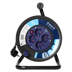 PRZEDŁUŻACZ BĘBNOWY, 4 GNIAZDA 2P+Z (SCHUKO), KABEL PVC H05VV-F 3X1.5MM2, DŁUGOŚĆ - 30M, TERMIK, PRZESŁONY TORÓW PRĄDOWYCH ORNO PRZEDŁUŻACZ BĘBNOWY, 4 GNIAZDA 2P+Z (SCHUKO), KABEL PVC H05VV-F 3X1.5MM2, DŁUGOŚĆ - 30M, TERMIK, PRZESŁONY TORÓW PRĄDOWYCH ORNO