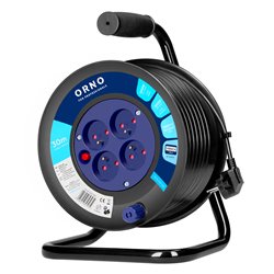 PRZEDŁUŻACZ BĘBNOWY, 4 GNIAZDA 2P+Z, KABEL PVC H05VV-F 3X1.5MM2, 30M, TERMIK, PRZESŁONY TORÓW PRĄDOWYCH ORNO PRZEDŁUŻACZ BĘBNOWY, 4 GNIAZDA 2P+Z, KABEL PVC H05VV-F 3X1.5MM2, 30M, TERMIK, PRZESŁONY TORÓW PRĄDOWYCH ORNO