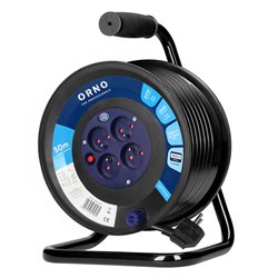 PRZEDŁUŻACZ BĘBNOWY, 4 GNIAZDA 2P+Z, KABEL PVC H05VV-F 3X1.5MM2, 50M, TERMIK, PRZESŁONY TORÓW PRĄDOWYCH ORNO PRZEDŁUŻACZ BĘBNOWY, 4 GNIAZDA 2P+Z, KABEL PVC H05VV-F 3X1.5MM2, 50M, TERMIK, PRZESŁONY TORÓW PRĄDOWYCH ORNO
