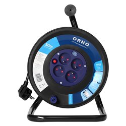 PRZEDŁUŻACZ BĘBNOWY, 4 GNIAZDA 2P+Z, KABEL PVC H05VV-F 3X1.5MM2, 50M, TERMIK, PRZESŁONY TORÓW PRĄDOWYCH ORNO PRZEDŁUŻACZ BĘBNOWY, 4 GNIAZDA 2P+Z, KABEL PVC H05VV-F 3X1.5MM2, 50M, TERMIK, PRZESŁONY TORÓW PRĄDOWYCH ORNO