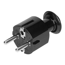 WTYCZKA PROSTA UNI-SCHUKO 16A, 230V, CZARNA ORNO WTYCZKA PROSTA UNI-SCHUKO 16A, 230V, CZARNA ORNO