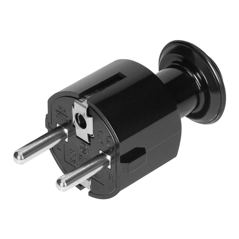 WTYCZKA PROSTA UNI-SCHUKO 16A, 230V, CZARNA ORNO WTYCZKA PROSTA UNI-SCHUKO 16A, 230V, CZARNA ORNO