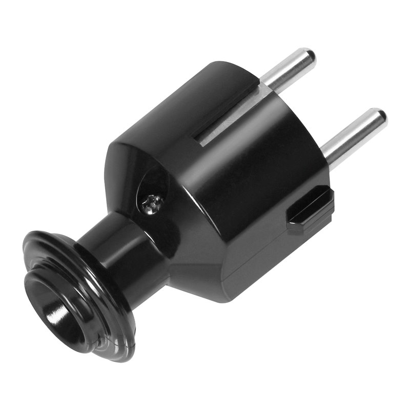 WTYCZKA PROSTA UNI-SCHUKO 16A, 230V, CZARNA ORNO WTYCZKA PROSTA UNI-SCHUKO 16A, 230V, CZARNA ORNO