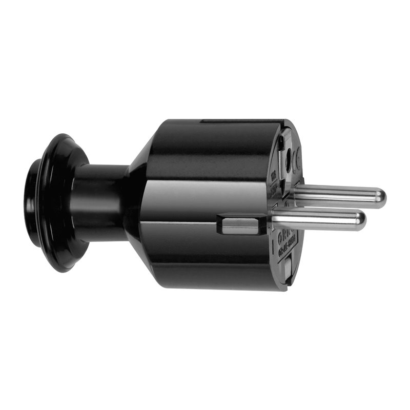WTYCZKA PROSTA UNI-SCHUKO 16A, 230V, CZARNA ORNO WTYCZKA PROSTA UNI-SCHUKO 16A, 230V, CZARNA ORNO