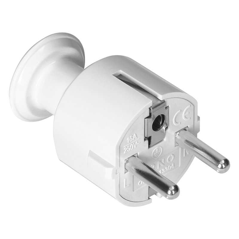 WTYCZKA PROSTA UNI-SCHUKO 16A, 230V, BIAŁA ORNO WTYCZKA PROSTA UNI-SCHUKO 16A, 230V, BIAŁA ORNO