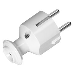 WTYCZKA PROSTA UNI-SCHUKO 16A, 230V, BIAŁA ORNO WTYCZKA PROSTA UNI-SCHUKO 16A, 230V, BIAŁA ORNO