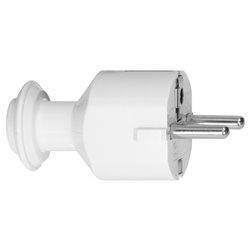 WTYCZKA PROSTA UNI-SCHUKO 16A, 230V, BIAŁA ORNO WTYCZKA PROSTA UNI-SCHUKO 16A, 230V, BIAŁA ORNO