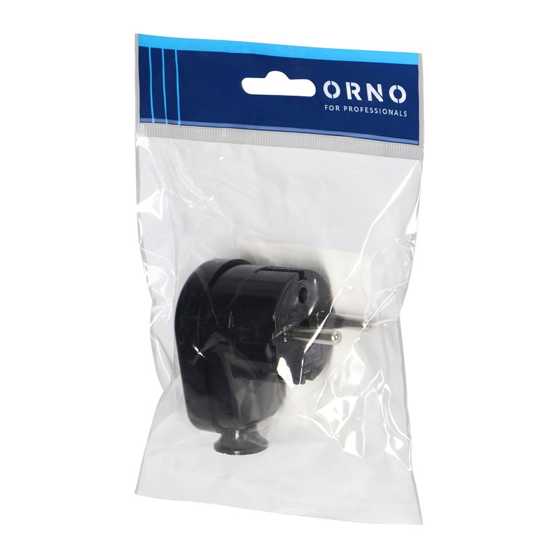 WTYCZKA KĄTOWA UNI-SCHUKO 16A, 230V, CZARNA ORNO WTYCZKA KĄTOWA UNI-SCHUKO 16A, 230V, CZARNA ORNO