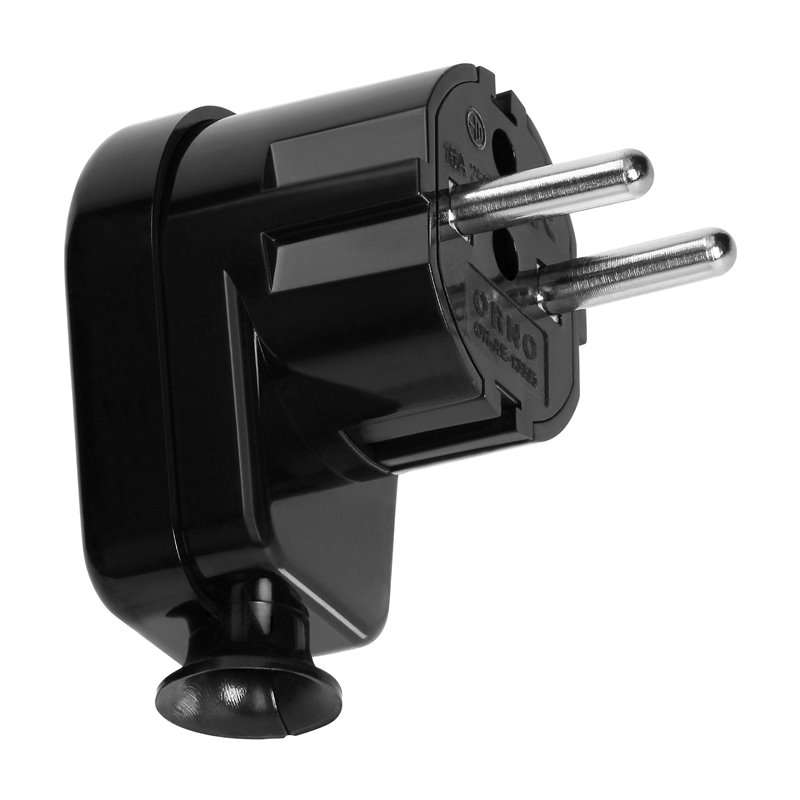 WTYCZKA KĄTOWA UNI-SCHUKO 16A, 230V, CZARNA ORNO WTYCZKA KĄTOWA UNI-SCHUKO 16A, 230V, CZARNA ORNO