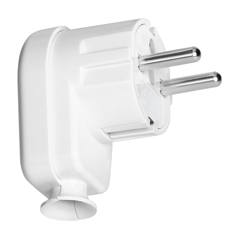 WTYCZKA KĄTOWA UNI-SCHUKO 16A, 230V, BIAŁA ORNO WTYCZKA KĄTOWA UNI-SCHUKO 16A, 230V, BIAŁA ORNO