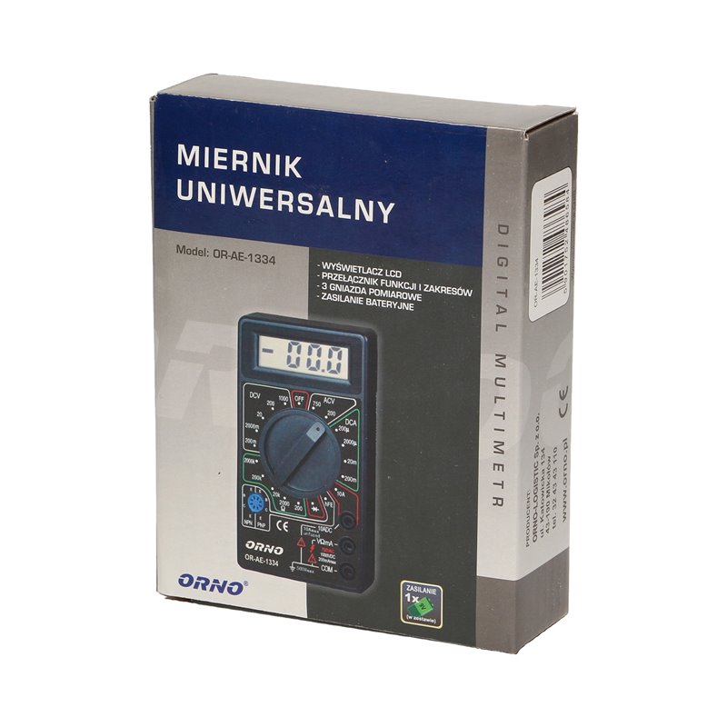 MIERNIK UNIWERSALNY, MULTIMETR ORNO MIERNIK UNIWERSALNY, MULTIMETR ORNO