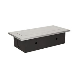 GNIAZDO MEBLOWE WPUSZCZANE W BLAT Z GRUBYM RANTEM, 3X2P+Z, SREBRNE ORNO GNIAZDO MEBLOWE WPUSZCZANE W BLAT Z GRUBYM RANTEM, 3X2P+Z, SREBRNE ORNO