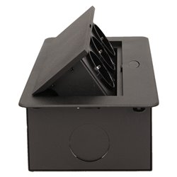 GNIAZDO MEBLOWE WPUSZCZANE W BLAT Z PŁASKIM FREZOWANYM RANTEM, 3X2P+Z, CZARNE, WERSJA SCHUKO ORNO GNIAZDO MEBLOWE WPUSZCZANE W BLAT Z PŁASKIM FREZOWANYM RANTEM, 3X2P+Z, CZARNE, WERSJA SCHUKO ORNO
