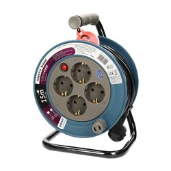 PRZEDŁUŻACZ BĘBNOWY MINI, 4 GNIAZDA 2P+Z, METALOWY STOJAK, POLWINIT H05VV-F 3X1MM2 , DŁUGOŚĆ15M, SZARY, SCHUKO ORNO PRZEDŁUŻACZ BĘBNOWY MINI, 4 GNIAZDA 2P+Z, METALOWY STOJAK, POLWINIT H05VV-F 3X1MM2 , DŁUGOŚĆ15M, SZARY, SCHUKO ORNO