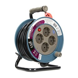 PRZEDŁUŻACZ BĘBNOWY MINI, 4 GNIAZDA 2P+Z, METALOWY STOJAK, POLWINIT H05VV-F 3X1MM2 , DŁUGOŚĆ15M, SZARY, SCHUKO ORNO PRZEDŁUŻACZ BĘBNOWY MINI, 4 GNIAZDA 2P+Z, METALOWY STOJAK, POLWINIT H05VV-F 3X1MM2 , DŁUGOŚĆ15M, SZARY, SCHUKO ORNO