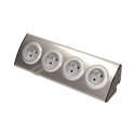 GNIAZDO MEBLOWE KUCHENNE 4X2P+Z, MONTAŻ NA RZEPY, INOX ORNO GNIAZDO MEBLOWE KUCHENNE 4X2P+Z, MONTAŻ NA RZEPY, INOX ORNO