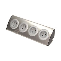 GNIAZDO MEBLOWE KUCHENNE 4X2P+Z, MONTAŻ NA RZEPY, INOX ORNO GNIAZDO MEBLOWE KUCHENNE 4X2P+Z, MONTAŻ NA RZEPY, INOX ORNO