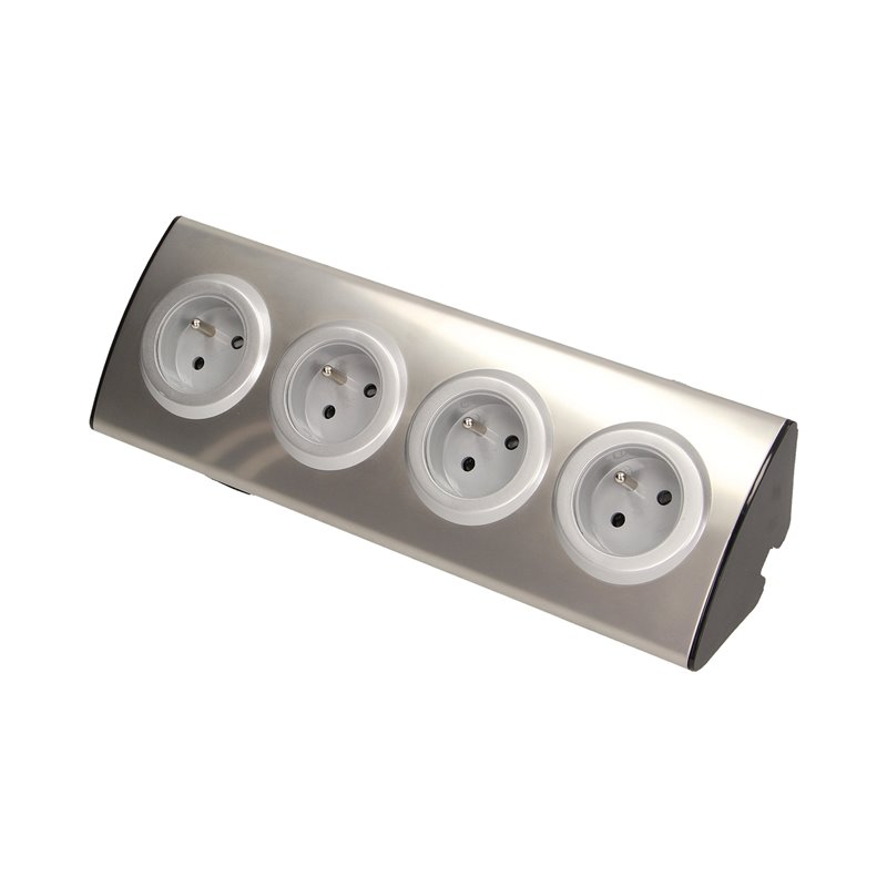 GNIAZDO MEBLOWE KUCHENNE 4X2P+Z, MONTAŻ NA RZEPY, INOX ORNO GNIAZDO MEBLOWE KUCHENNE 4X2P+Z, MONTAŻ NA RZEPY, INOX ORNO