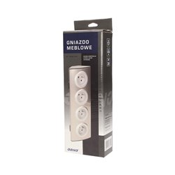 GNIAZDO MEBLOWE KUCHENNE 4X2P+Z, MONTAŻ NA RZEPY, INOX ORNO GNIAZDO MEBLOWE KUCHENNE 4X2P+Z, MONTAŻ NA RZEPY, INOX ORNO