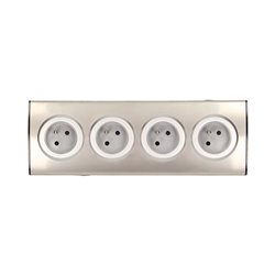 GNIAZDO MEBLOWE KUCHENNE 4X2P+Z, MONTAŻ NA RZEPY, INOX ORNO GNIAZDO MEBLOWE KUCHENNE 4X2P+Z, MONTAŻ NA RZEPY, INOX ORNO