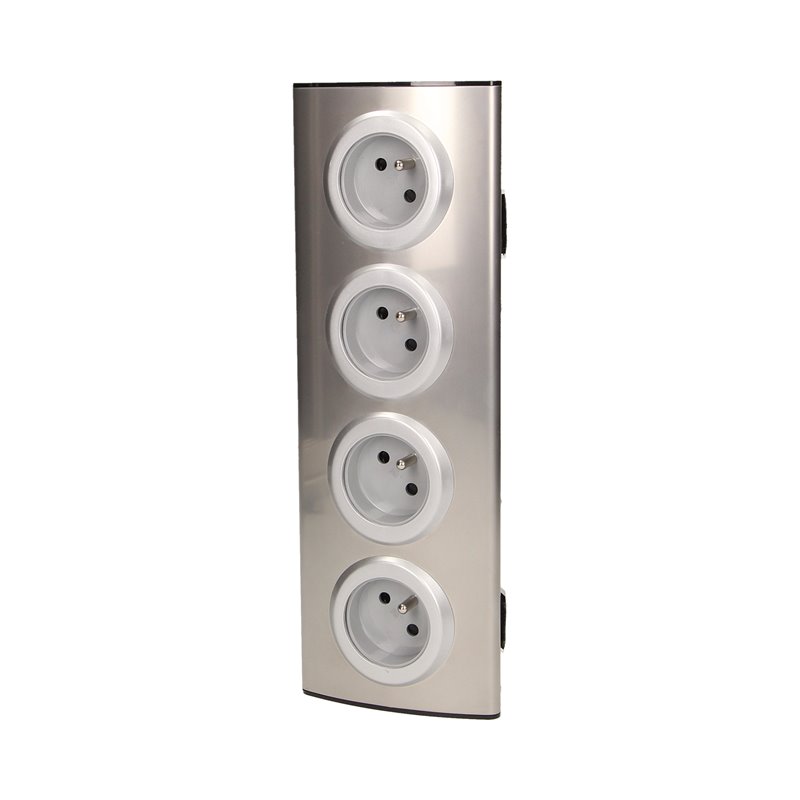 GNIAZDO MEBLOWE KUCHENNE 4X2P+Z, MONTAŻ NA RZEPY, INOX ORNO GNIAZDO MEBLOWE KUCHENNE 4X2P+Z, MONTAŻ NA RZEPY, INOX ORNO
