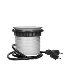 GNIAZDO MEBLOWE O10CM WYSUWANE Z BLATU Z PRZEWODEM 1,5M, 4X2P+Z, WERSJA SCHUKO ORNO GNIAZDO MEBLOWE O10CM WYSUWANE Z BLATU Z PRZEWODEM 1,5M, 4X2P+Z, WERSJA SCHUKO ORNO