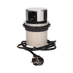 GNIAZDO MEBLOWE O10CM WYSUWANE Z BLATU Z ŁADOWARKĄ USB I PRZEWODEM 1,5M, 3X2P+Z, 2XUSB ORNO GNIAZDO MEBLOWE O10CM WYSUWANE Z BLATU Z ŁADOWARKĄ USB I PRZEWODEM 1,5M, 3X2P+Z, 2XUSB ORNO