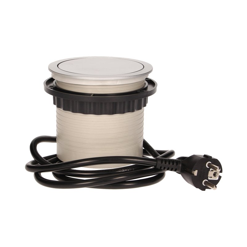 GNIAZDO MEBLOWE O10CM WYSUWANE Z BLATU Z ŁADOWARKĄ USB I PRZEWODEM 1,5M, 3X2P+Z, 2XUSB ORNO GNIAZDO MEBLOWE O10CM WYSUWANE Z BLATU Z ŁADOWARKĄ USB I PRZEWODEM 1,5M, 3X2P+Z, 2XUSB ORNO