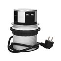 GNIAZDO MEBLOWE O10CM WYSUWANE Z BLATU Z ŁADOWARKĄ USB I PRZEWODEM 1,5M, 3X2P+Z, 2XUSB, WERSJA SCHUKO ORNO GNIAZDO MEBLOWE O10CM WYSUWANE Z BLATU Z ŁADOWARKĄ USB I PRZEWODEM 1,5M, 3X2P+Z, 2XUSB, WERSJA SCHUKO ORNO