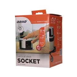 GNIAZDO MEBLOWE O10CM WYSUWANE Z BLATU Z ŁADOWARKĄ USB I PRZEWODEM 1,5M, 3X2P+Z, 2XUSB, WERSJA SCHUKO ORNO GNIAZDO MEBLOWE O10CM WYSUWANE Z BLATU Z ŁADOWARKĄ USB I PRZEWODEM 1,5M, 3X2P+Z, 2XUSB, WERSJA SCHUKO ORNO