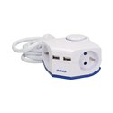 PRZEDŁUŻACZ ROGOWY Z PŁASKĄ WTYCZKA I ŁADOWARKĄ, 2X2P+Z, 2XUSB, PRZEWÓD 1,5M 3X1MM ORNO PRZEDŁUŻACZ ROGOWY Z PŁASKĄ WTYCZKA I ŁADOWARKĄ, 2X2P+Z, 2XUSB, PRZEWÓD 1,5M 3X1MM ORNO