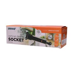 GNIAZDO MEBLOWE O6CM WYSUWANE Z BLATU Z BLOKADĄ I PRZEWODEM 1,8M, 3X2P+Z, INOX ORNO GNIAZDO MEBLOWE O6CM WYSUWANE Z BLATU Z BLOKADĄ I PRZEWODEM 1,8M, 3X2P+Z, INOX ORNO