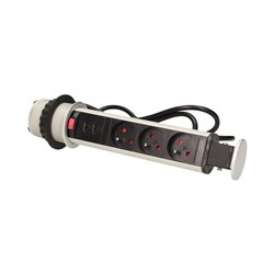 GNIAZDO MEBLOWE O6CM WYSUWANE Z BLATU Z ŁADOWARKĄ USB, BLOKADĄ I PRZEWODEM 1,8M, 3X2P+Z ORNO GNIAZDO MEBLOWE O6CM WYSUWANE Z BLATU Z ŁADOWARKĄ USB, BLOKADĄ I PRZEWODEM 1,8M, 3X2P+Z ORNO