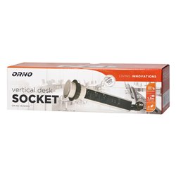 GNIAZDO MEBLOWE O6CM WYSUWANE Z BLATU Z ŁADOWARKĄ USB, BLOKADĄ I PRZEWODEM 1,8M, 3X2P+Z (SCHUKO), SREBRNE ORNO GNIAZDO MEBLOWE O6CM WYSUWANE Z BLATU Z ŁADOWARKĄ USB, BLOKADĄ I PRZEWODEM 1,8M, 3X2P+Z (SCHUKO), SREBRNE ORNO