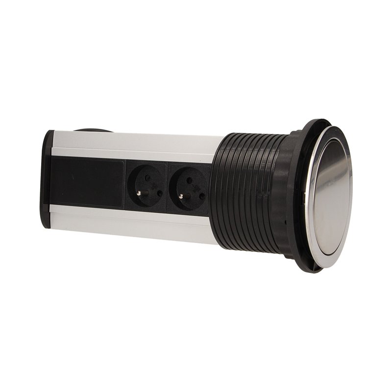GNIAZDO MEBLOWE O10CM WYSUWANE Z BLATU Z PRZEWODEM 1,8M, 3X2P+Z, INOX ORNO GNIAZDO MEBLOWE O10CM WYSUWANE Z BLATU Z PRZEWODEM 1,8M, 3X2P+Z, INOX ORNO