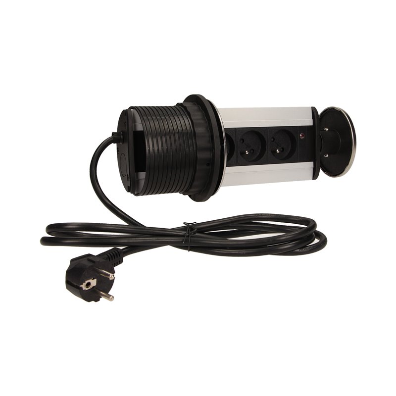 GNIAZDO MEBLOWE O10CM WYSUWANE Z BLATU Z PRZEWODEM 1,8M, 3X2P+Z, INOX ORNO GNIAZDO MEBLOWE O10CM WYSUWANE Z BLATU Z PRZEWODEM 1,8M, 3X2P+Z, INOX ORNO
