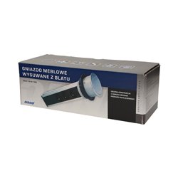 GNIAZDO MEBLOWE O8CM WYSUWANE Z BLATU PRZEWODEM 1,8M, 3X2P+Z ORNO GNIAZDO MEBLOWE O8CM WYSUWANE Z BLATU PRZEWODEM 1,8M, 3X2P+Z ORNO